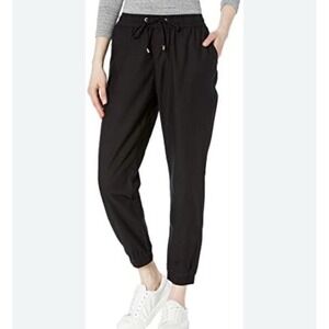 CALVIN KLEIN Women's Performance Shine Blocked Jogger Pants sz XL X-Large Black